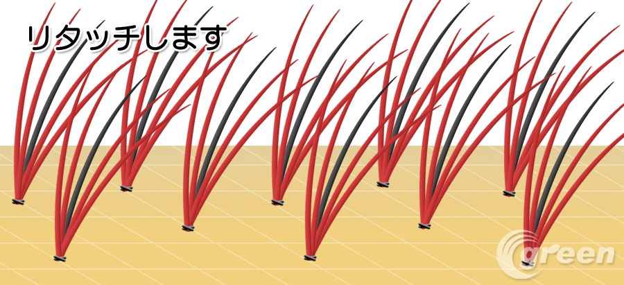 リタッチします。